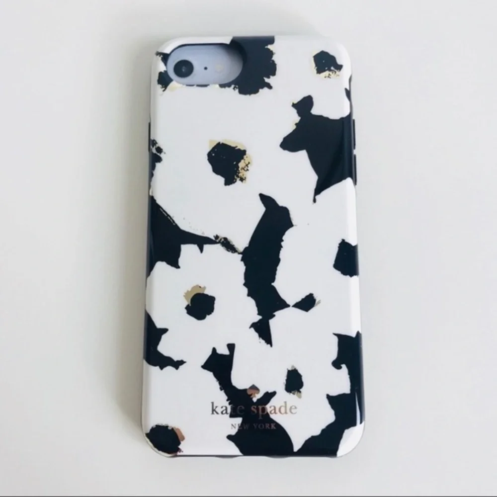 New Kate Spade Floating Floral Black White IPHONE Case Protector 6/6s 7/8